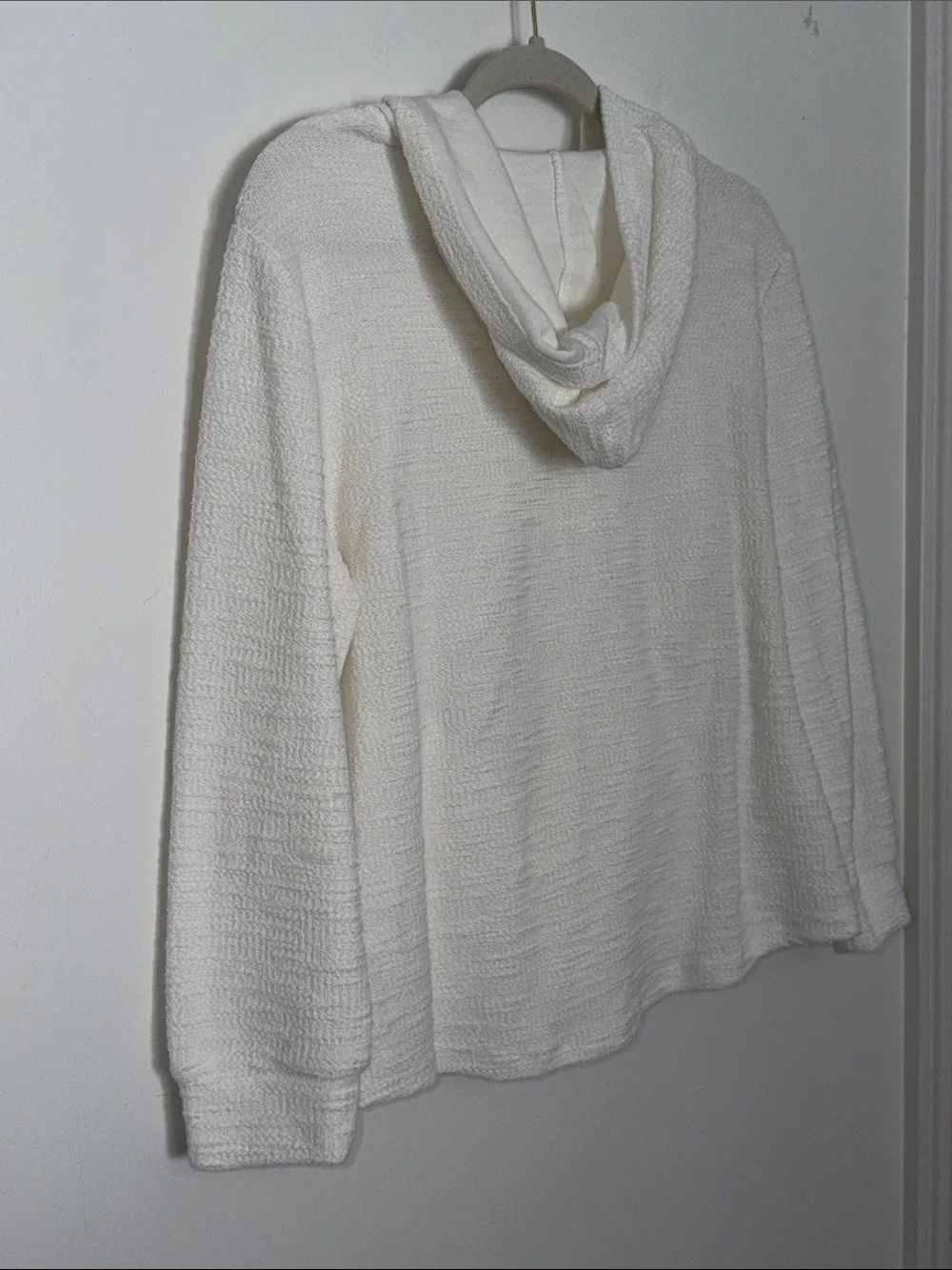 Roxy Girl Cream V-Neck Hooded Baja Jacket Swim Coverup XL (16 Girls)